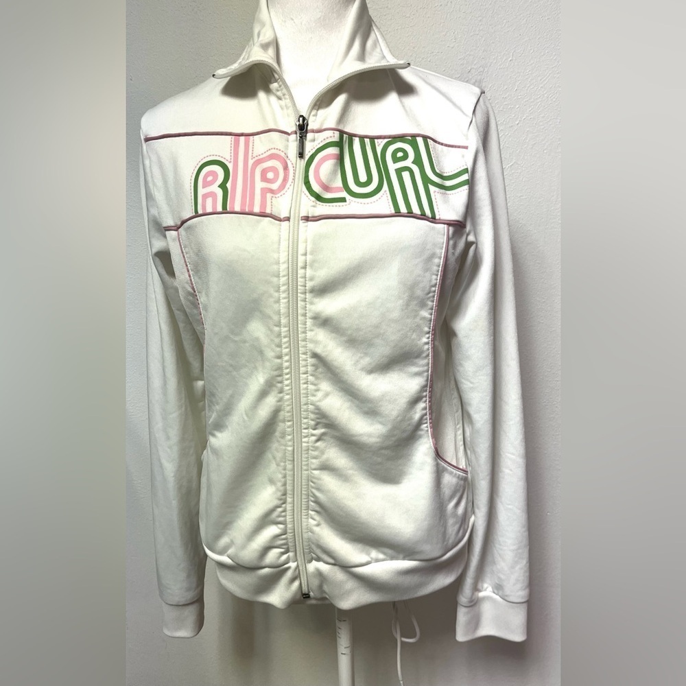 Rip Curl The Search 1990’s Retro Vintage Track Varsity Style Jacket Blockcore